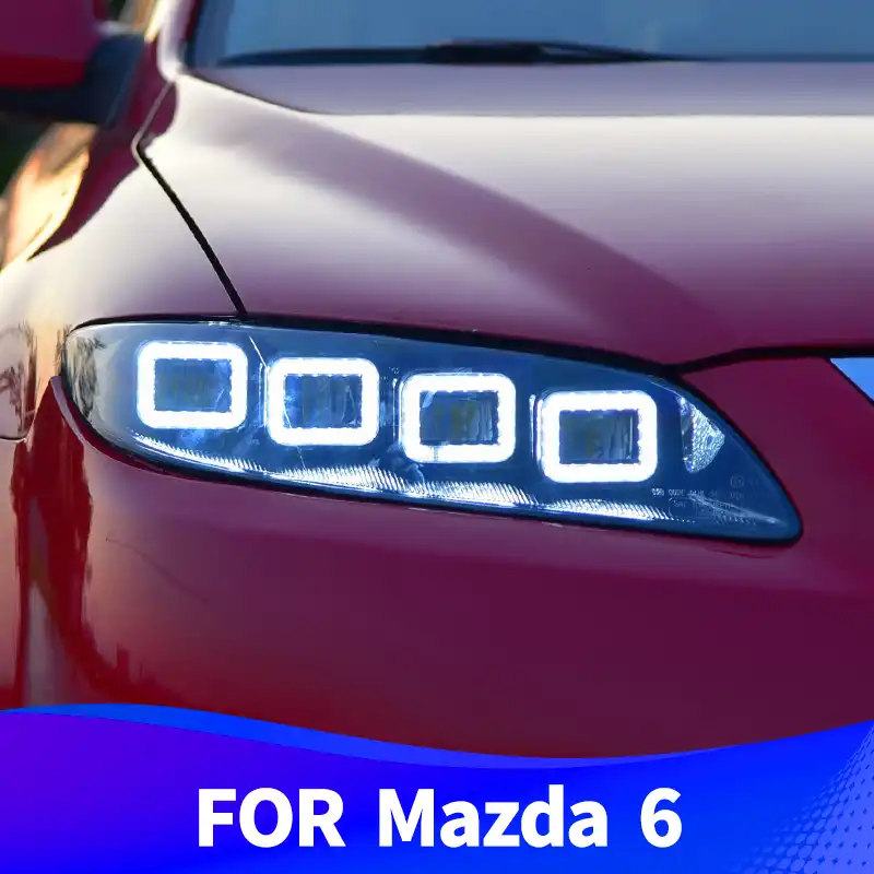 Headlight Assembly For Mazda 6 2003 2015 Modified Bugatti Full Led Light Source Led Daytime Running Light Led Turn Signal Car Light Assembly Aliexpress