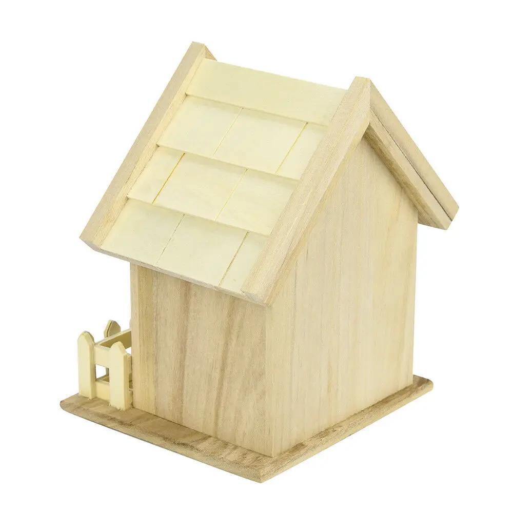 Дом форма творческое деревянное Птичье гнездо скворечник разведение коробка украшения ручной работы открытый Птичье гнездо скворечник