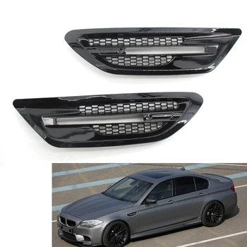 

Gloss Black for BMW F10 Sedan 5-Series M5 Side Fender Cover Grille 11-17 4DR ABS