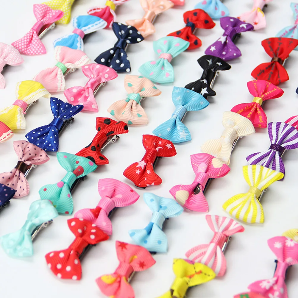 20Pc Girls Colorful Bow Hairpins Barrettes Cute Cartoons Colorful Bow