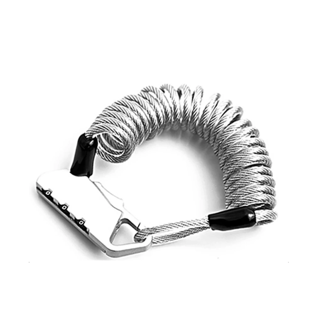 

Mini Portable Spring Anti-Theft Bicycle Code Lock 3 Digits Combination Password Bike Lock Spring Disc Cable Wire Security Lock