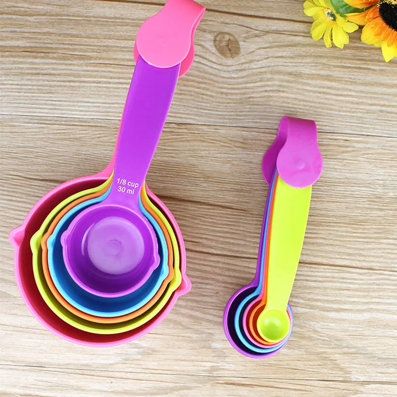 

Colorful Baking Coffee Tea Measure Spoons 5Pcs/set Plastic Measure Tool Portable Sugar Cake Baking Spoon Kitchen Accessories