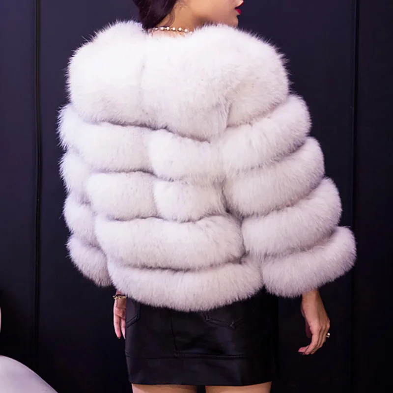 AINYFU Women 2018 Winter New Fashion Solid Coat Elegant Thick Warm Outerwear Fake Thick Warm Fur Jacket 441 AINYFU Women 2018 Winter New Fashion Solid Coat Elegant Thick Warm Outerwear Fake Thick Warm Fur Jacket 441