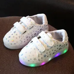 Унисекс для маленьких детей Starlight анти скользящая обувь светодиодный мигающий детская обувь