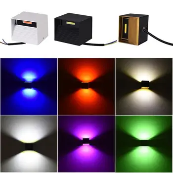 

Outdoor Waterproof COB LED Wall Lamp Die-Cast Aluminum Square Cube Bedroom Bedside Wall Light Corridor Light