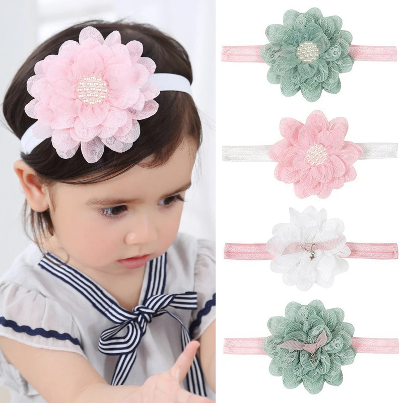 

LNRRABC Cute new Baby hair bow flower Headband ribbon Handmade DIY hair accessories for toddlers accesorios para el cabello