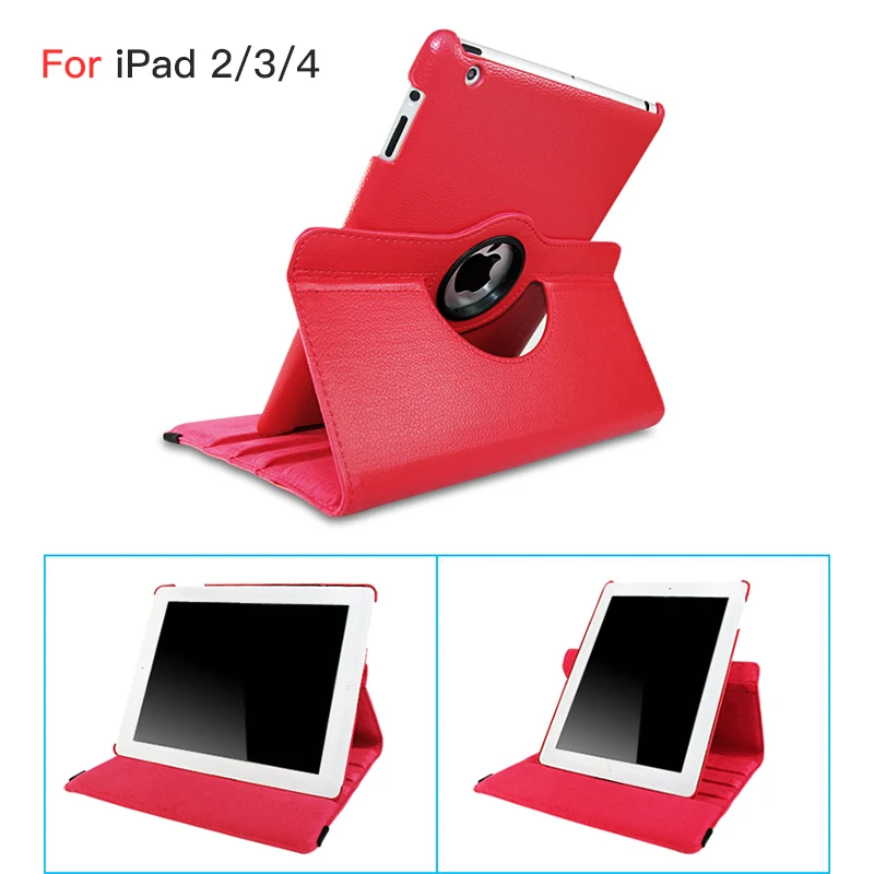 Для Apple iPad 2/3/4 чехол личи из искусственной кожи Флип Стенд смарт-чехол для 2 3 4 Coque