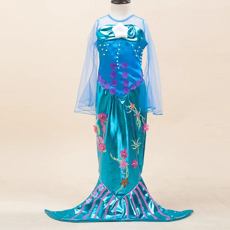 

MRY001 Wholesale children Dance Dress Girls Mermaid Dance Costume children Christmas Cartoon Trumpet Dress