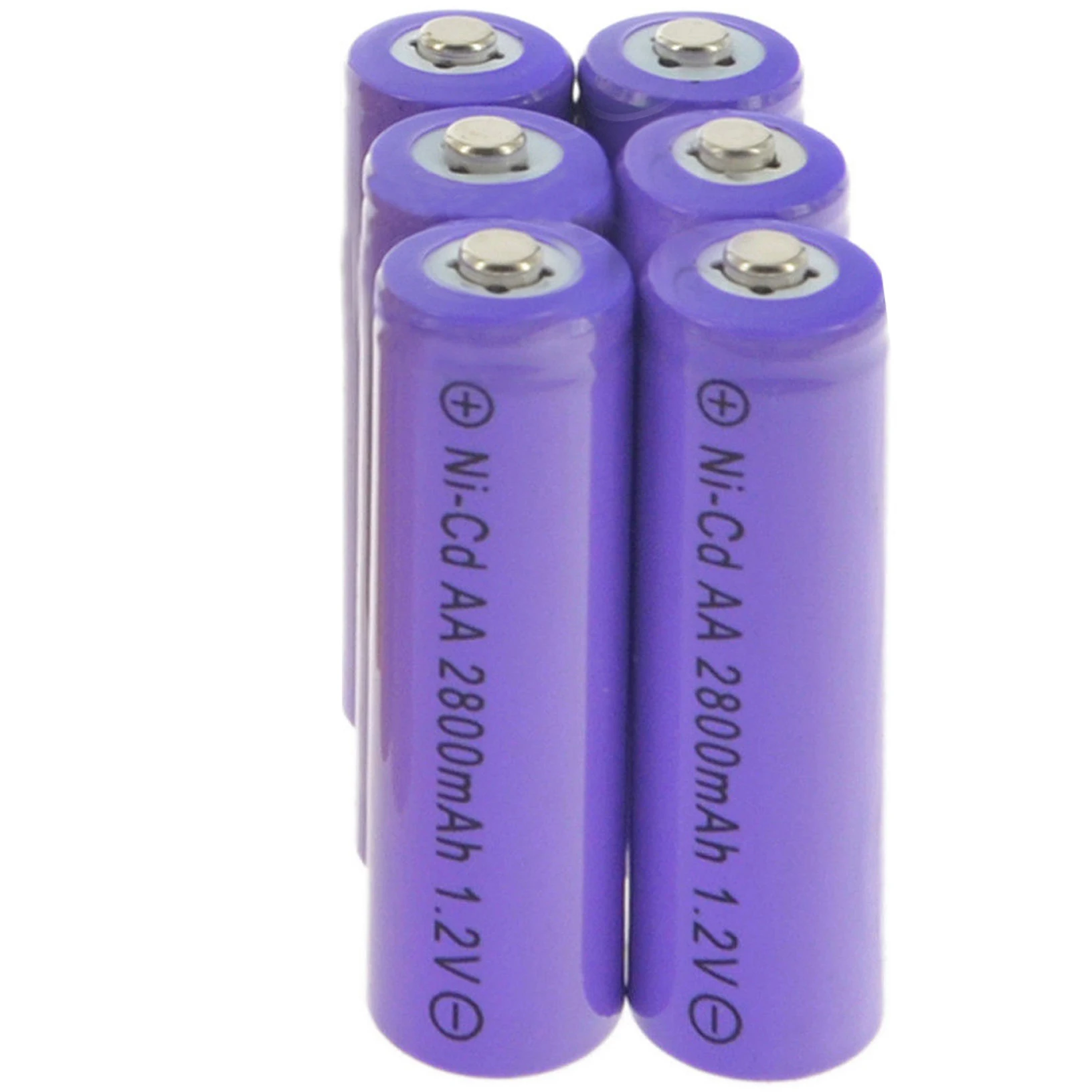 2-24 Лот AA Ni-Cd перезаряжаемая батарея NiCd 2800mAh 1,2 v Садовый Солнечный светильник фиолетовые аккумуляторные ячейки для игрушек