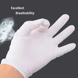 Высокого качества, полезный белые хлопковые перчатки для работы по дому и драйвер безопасные, защита перчатки