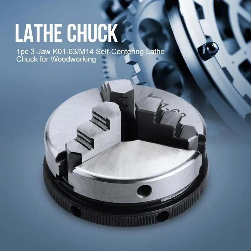 

DIY Manual Self-centering Metal Wood Lathe Chuck Woodworking Accessories Parts For non-ferrous Metals and non-metal Machine Tool