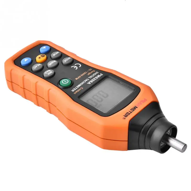 Портативный Тахометр PEAKMETER PM6208A цифровой тахометр контактного типа|Приборы для