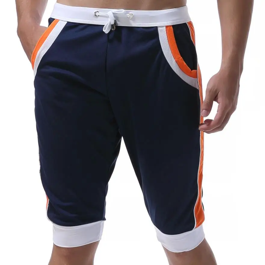 

New Summer leisure Sporting shorts men trousers elastic brand men shorts Gyms mens fashion quick dry outer wear trousers at home