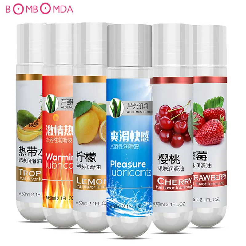 Lubricant Hot And Cool Touch Water-based Sex Oil 60ML Personal Lubricant Banana-flavored Sex Products For Adults lubricant Gel 