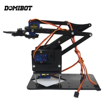Domibot 4DOF монтаж акриловые Mechine рука робота с SG90 Пластик Шестерни сервопривода для робота DIY