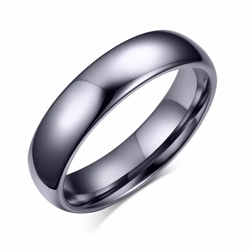 

6MM Men Tungsten Carbide Wedding Band Dome Ring Smooth Hand Polishing Custom Name Wedding Anniversary Gift US size