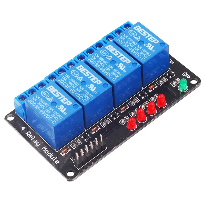4 Channel relay Modular 3v5v12v24v Low Level Trigger
