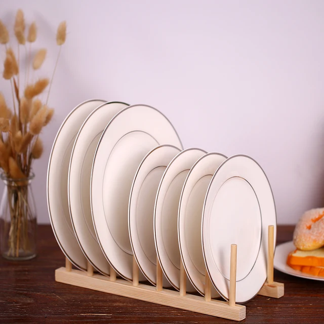 Best Price Multi-purpose Wooden Dish Rack Dishes Drying Drainer Storage Stand Holder Kitchen Cabinet Organizer Kitchen Storage 2018 New