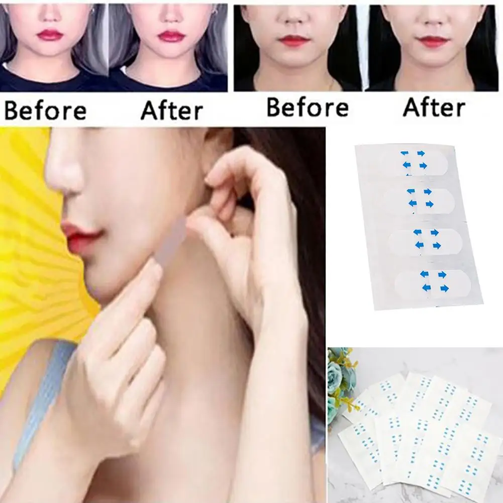 

40Pcs Useful V-Shape Face Slim Stickers Lift Up Double Chin Reducing Thin Patches Masks Face Care Tool