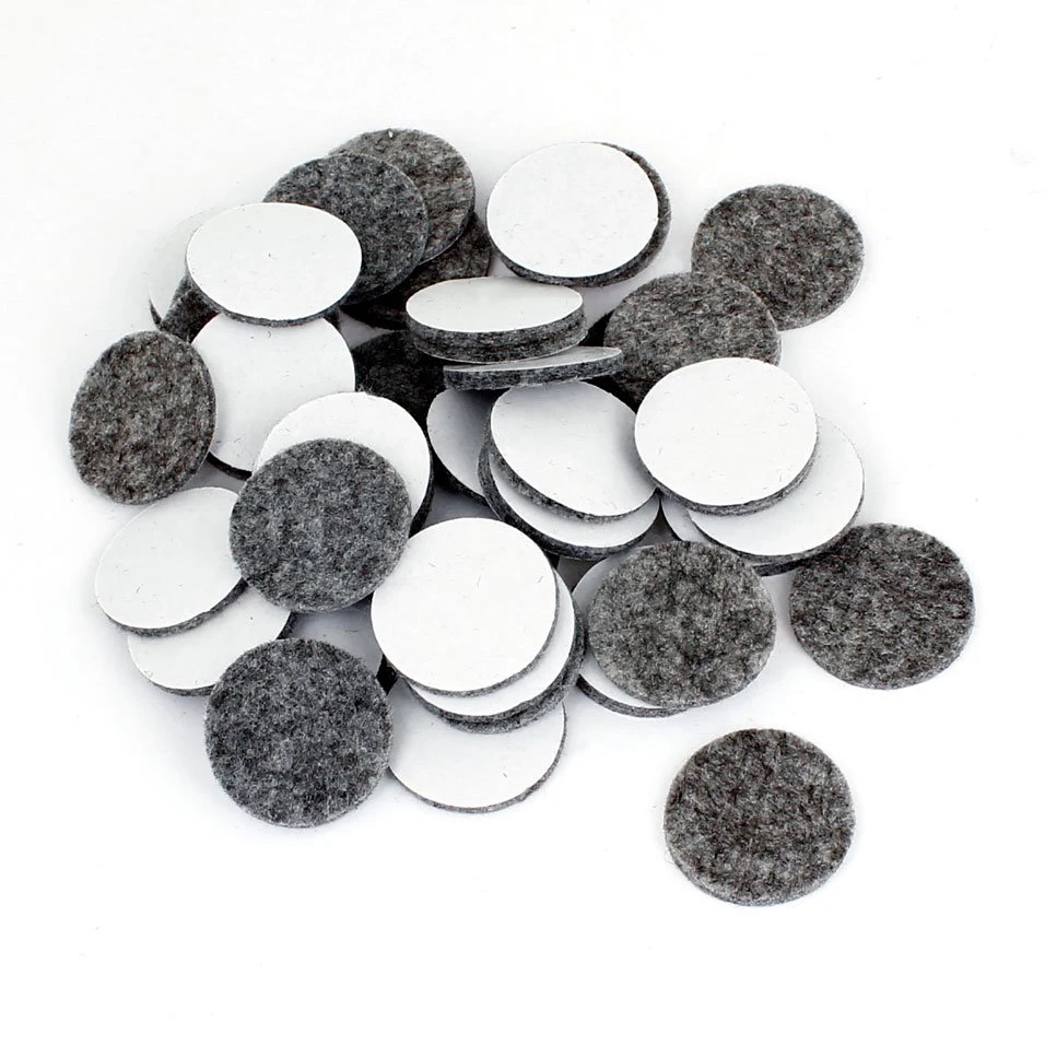 

50Pcs Round Shaped Table Chair Furniture Leg Felt Mat Pad Gray