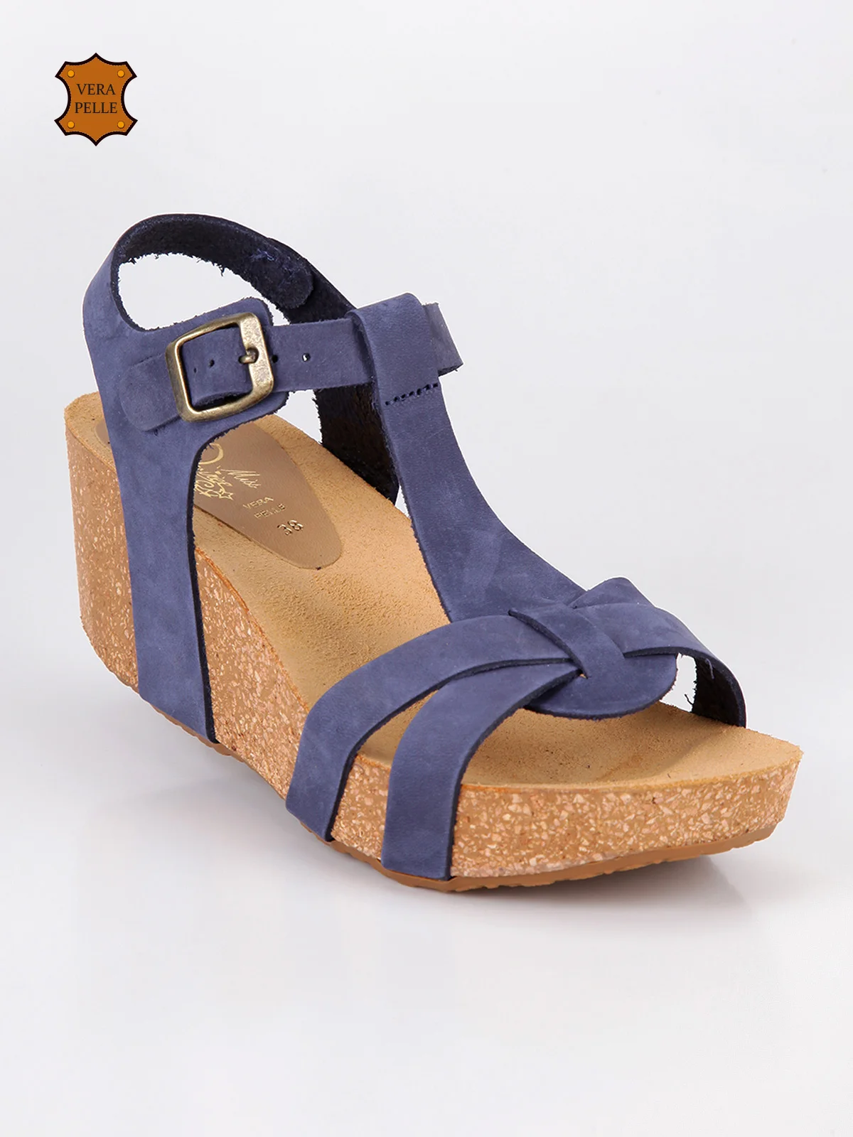 Leather Sandals wedge blue-in Women's Sandals from Shoes on Aliexpress.com | Alibaba Group