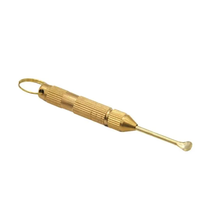 Съемная металлическая Золотая бутылка для храпа, ложка, ушные палочки, кюретка для удаления табака, аксессуары для трубок
