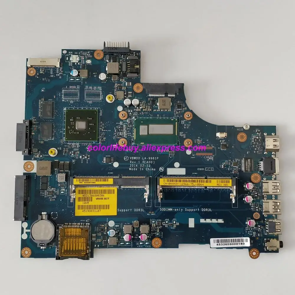 Натуральная MXM3Y 0MXM3Y CN w I5 4200U Процессор VBW00 LA 9981P материнская плата для ноутбука Dell