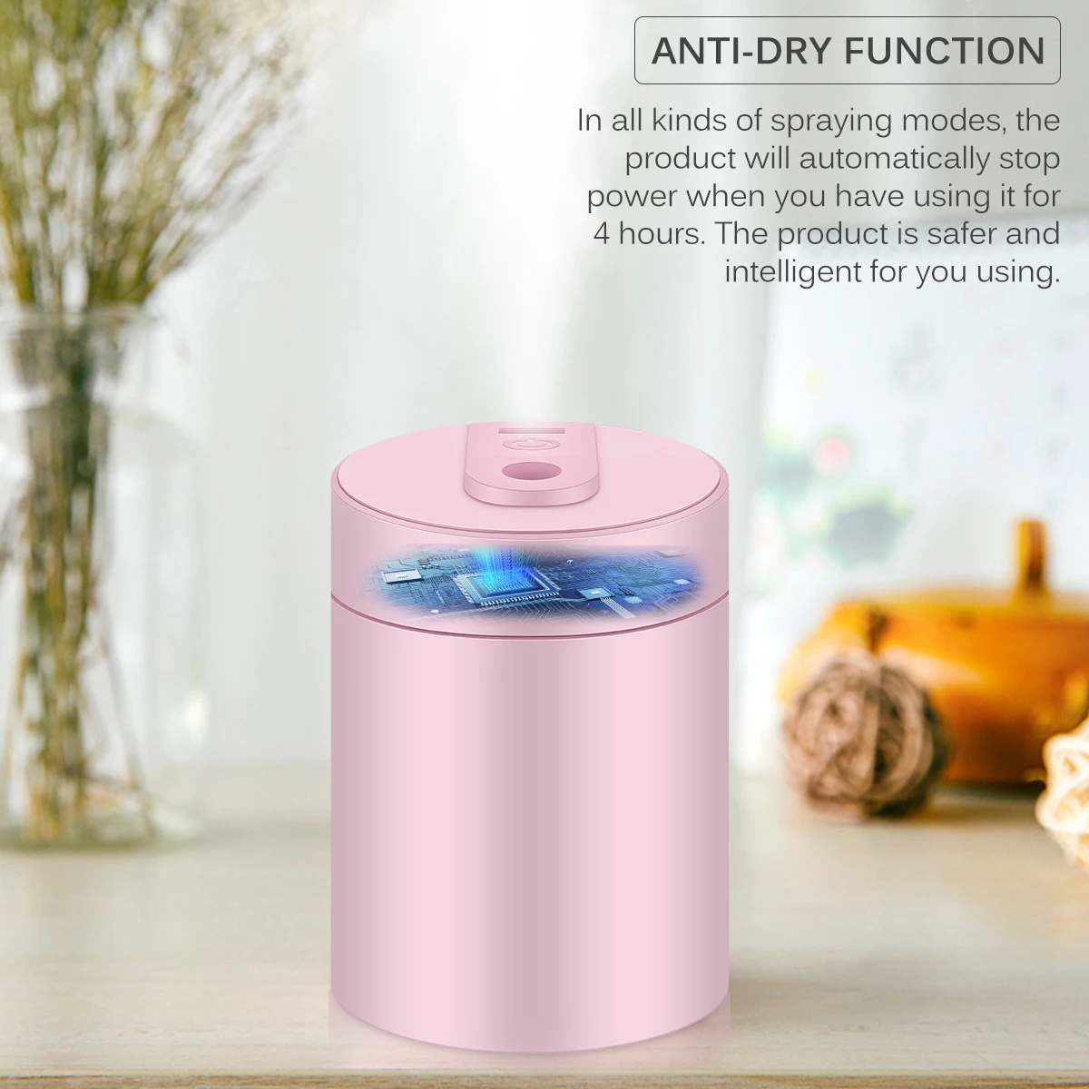 

Onever Mini USB Car Humidifier 250ml Multifunction Mist Fogger Air Purifier Cup with a Mini USB Fan for Home Office Car