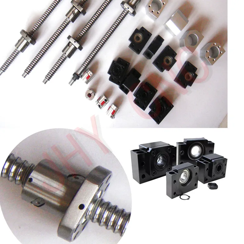 

4 Lead Screws ballscrews 1605-300/600/900/950mm+4bk/bf12+4 coulpers cnc router