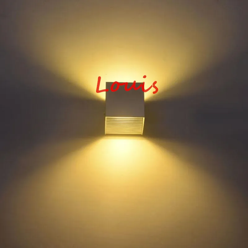

ONDENN Square 9W Lampada LED Wall Light Wall Lamps Dimmable Indoor Lighting Arts Decorative Lights Red Green Blue Surface Mouned