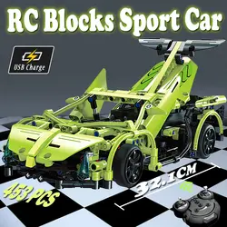 Техника RC автомобиль модель гоночной машины DIY строительные блоки игрушки пульт дистанционного управления автомобили игрушки для детей