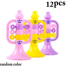 12 шт. игрушечная труба пластиковые вихревые буквы музыкальные игрушки инструмент игрушки для детей