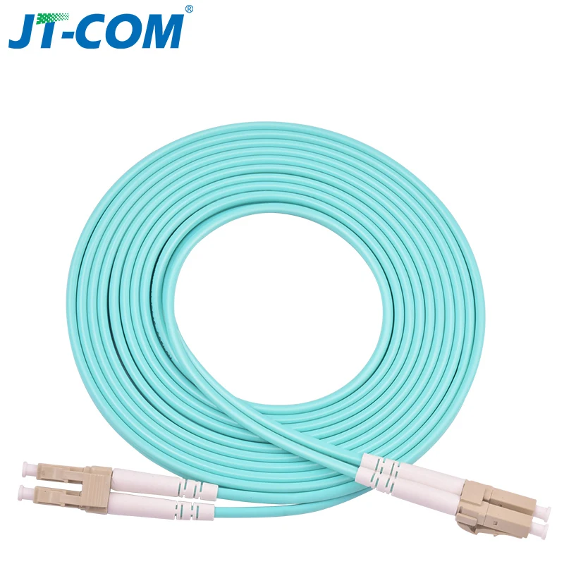 50M LC UPC to LC UPC Duplex OM4 Multimode 3.0mm Fiber Optic Patch Cord Cable