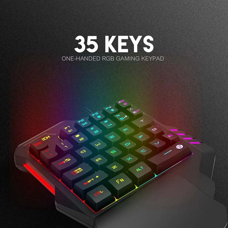Fantech K512 Rgb подсветка 35 клавиш эргономичная Игровая Usb Проводная Механическая