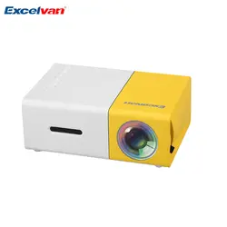 Прямая доставка Excelvan YG-300 портативный мини проектор 600 люмен YG300 320X240 медиаплеер Поддержка 1080 P HD ЖК-Светодиодные проекторы