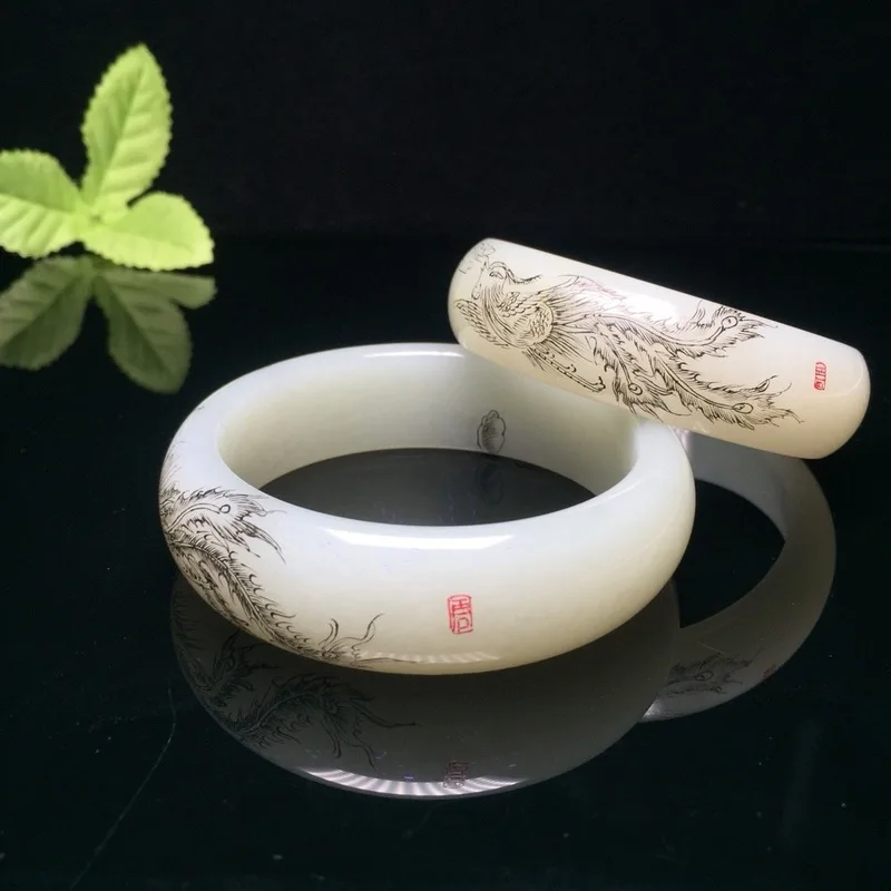 

2019 Direct Selling & Bangles Pulseiras Feminina Bracelet Hotan Bracelet, Too Phoenix For Grain Hetian Throw In The Certificate