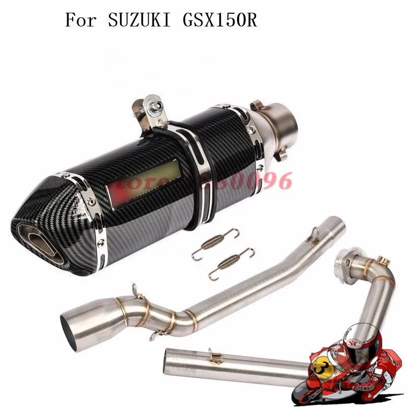 

Motorcycle Full Exhaust System Slip on For SUZUKI GSX150R All Years Stainless Steel Exhaust Muffler Pipe