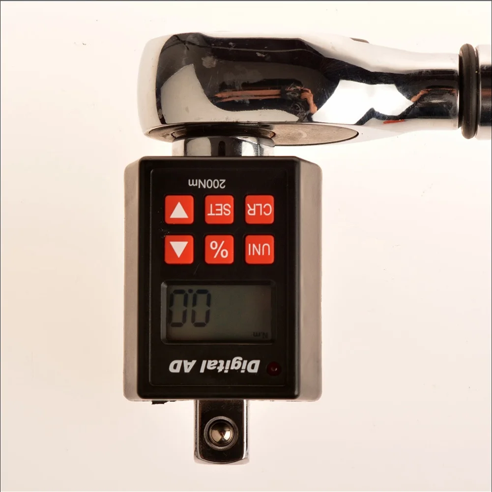 

1/2inch With Adapter Durable Portable Torque Wrench Display Head Electronic 10-200Nm Tool Adjustable Bike Car Repair Digital