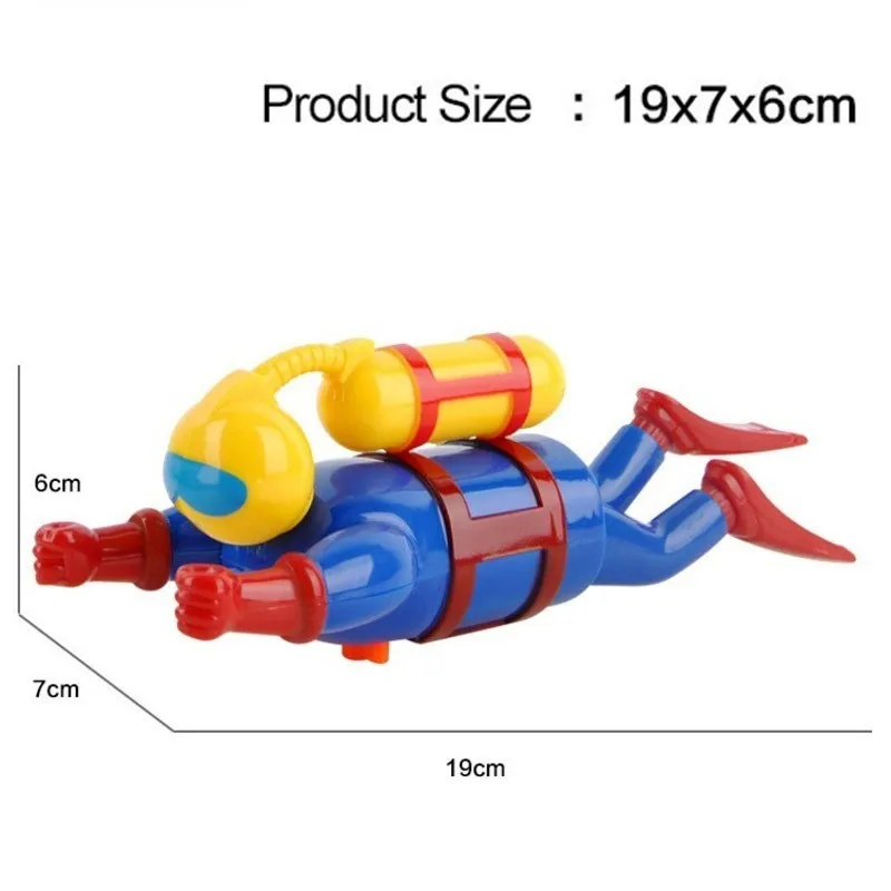 18 см креативная детская заводная цепочка для ныряльщика, куклы для плавания, заводные игрушки Дайвер, для купания, для душа, детская игрушка