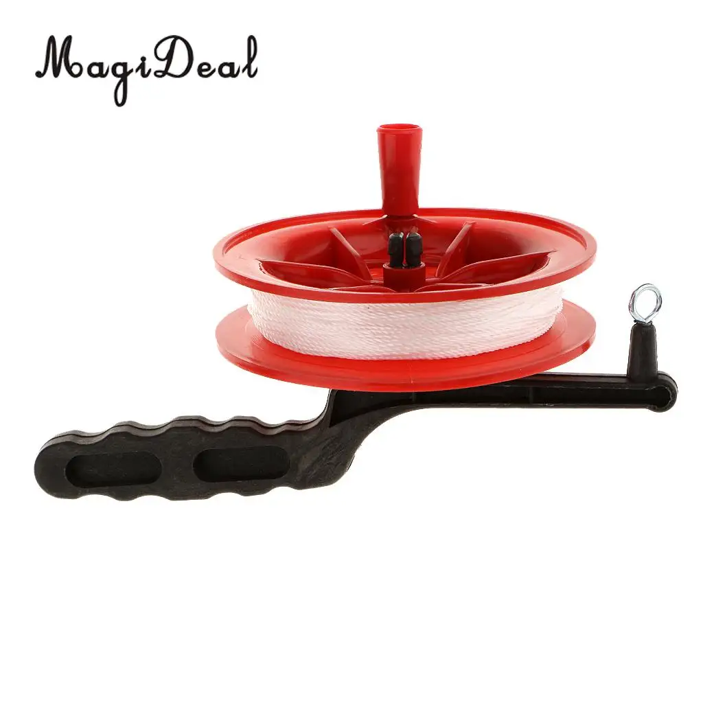 High Quality Outdoor Play Red Fire Kite Grip Reel Winder Wheel Handle Tool W/ Twisted String for Children Kids Adult 5