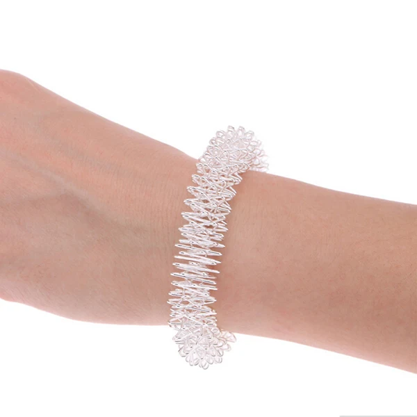 2 Pcs Acupuncture Ring Finger Hands Pain Relief Bracelet Relax Wrist Care Tool Massager SN-Hot