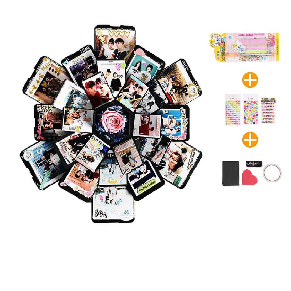 

Explosion Box Handmade Boom Gift Box DIY Album Scrapbooking Birthday Valentine'S Gift With DIY Accessories Kit Wedding Album