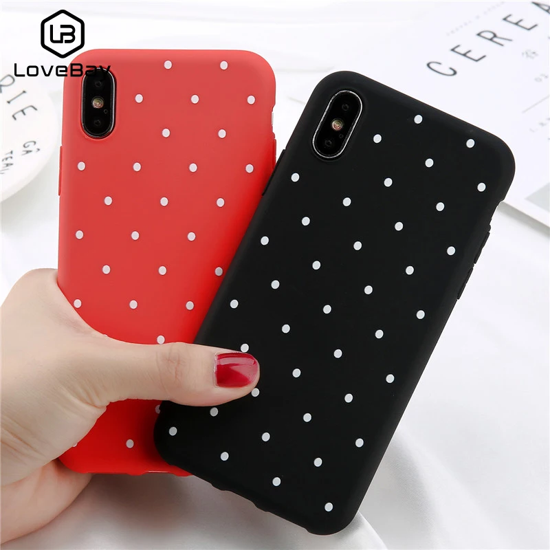 Lovebay Телефон чехол для iPhone 6 S 7 8 Plus X ретро милые волновой точки Soft ТПУ Iphone 5 5s se XR XS MAX
