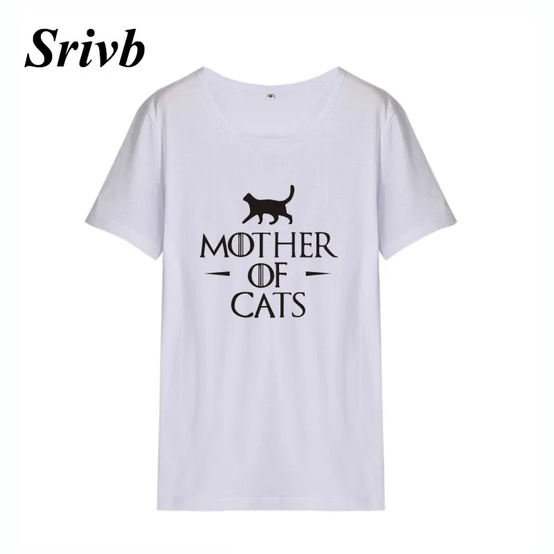 Женская футболка в стиле Харадзюку Srivb Mother of Cats свободная хип-хоп лето 2018 | одежда