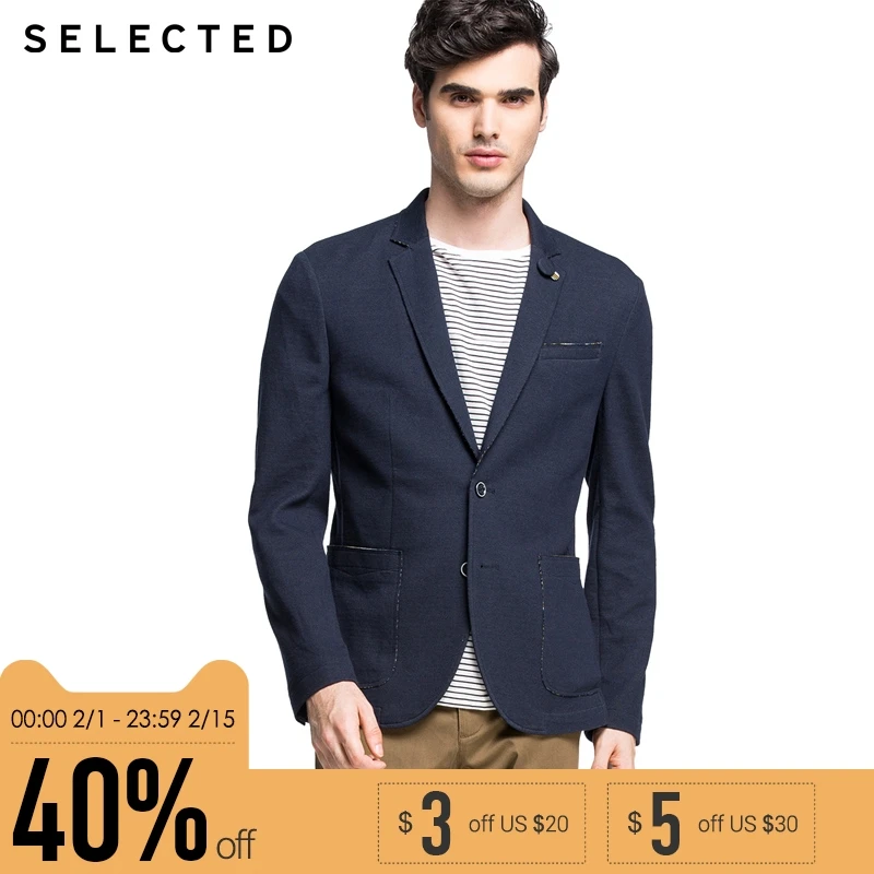 Selected Brand slim fit fashion simple style western-style jacket man| 415308009
