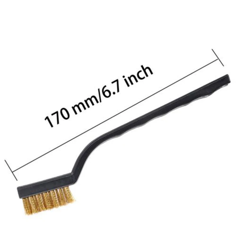 Wire Cleaning brush Mini Micro Small Brass DIY Rust Remover Removal Polishing