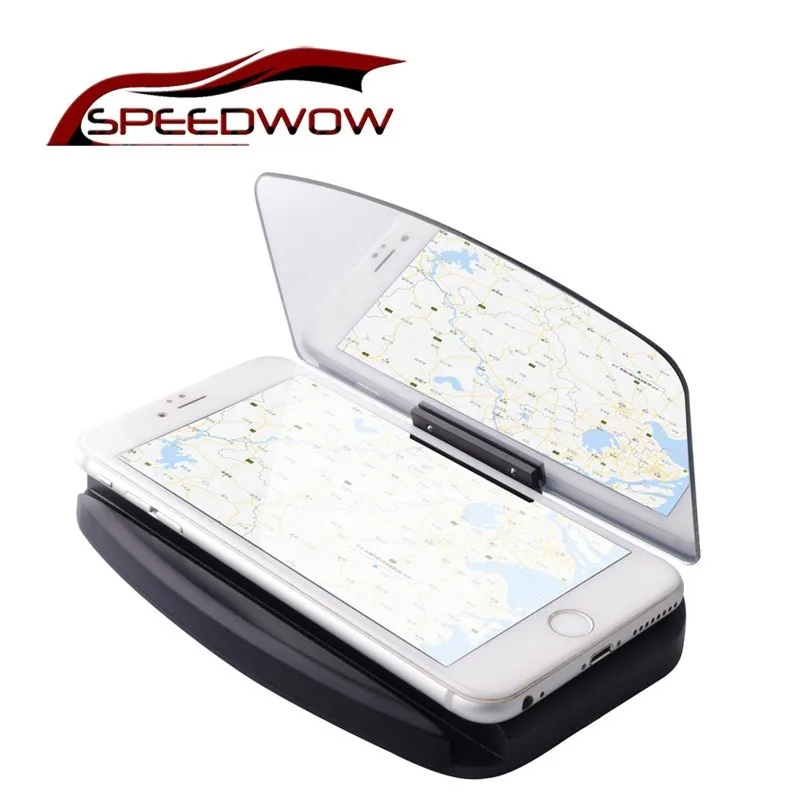 

SPEEDWOW Car Windscreen Projector HUD Head Up Display Universal 6inch Mobile Phone Holder For iPhone/Samsung GPS Car Accessories