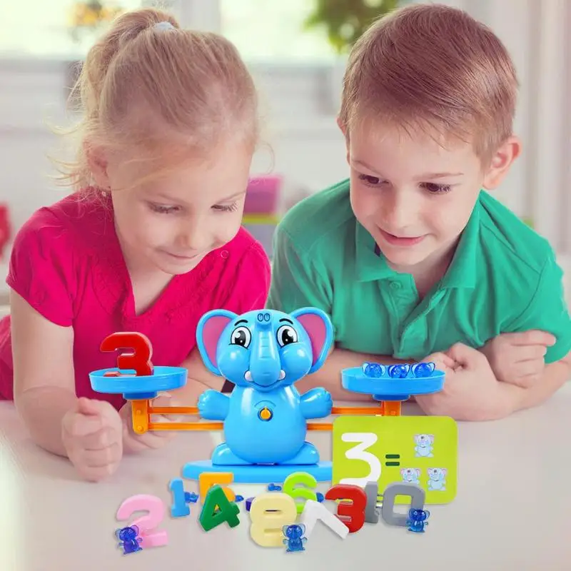 Math Balancing Scale Number Balance Board Game Animal Figure Baby Toys