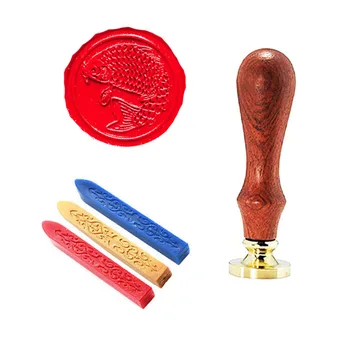 

Signature Custom Wax Seal Stamp Koi fish