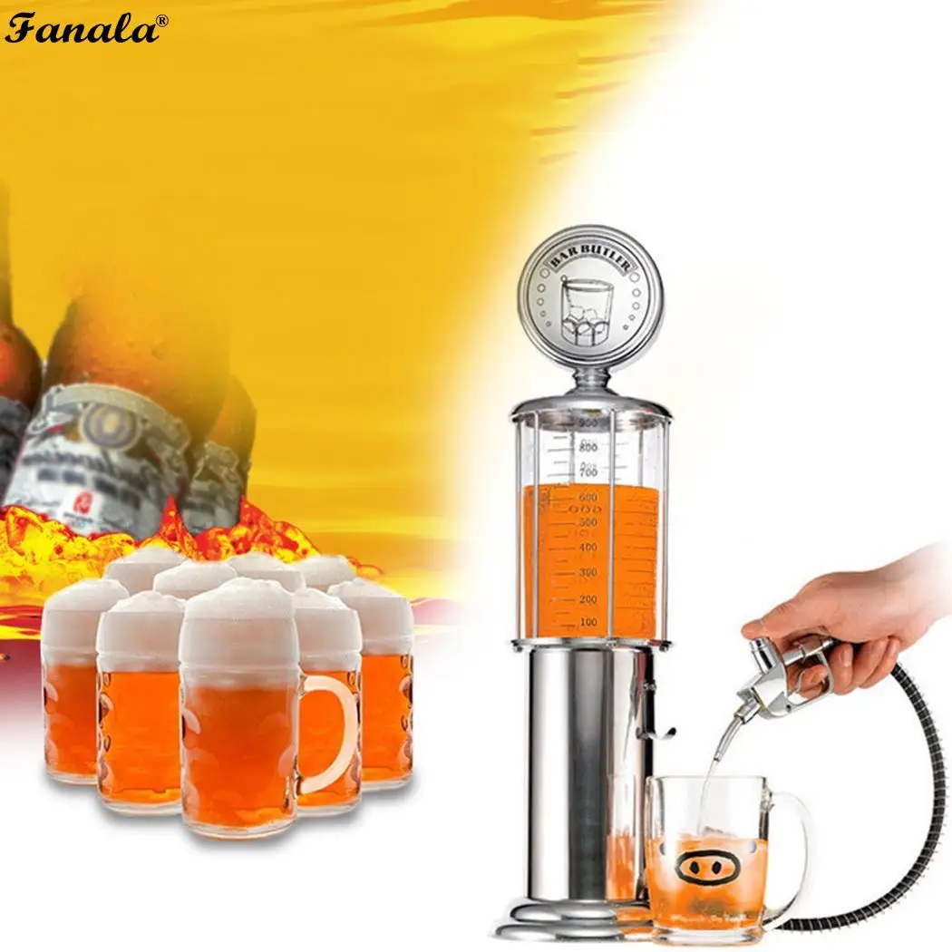 

Mini Beer Dispenser Machine Drinkingware Double Gun Pump Transparent Layer Design Gas Station Bar Beer Kitchen Drinking Wine